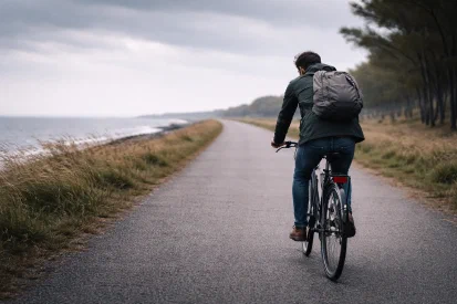 Fietsen tegen de wind in